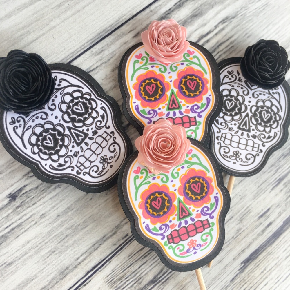 Sugar Skulls cupcake topper
